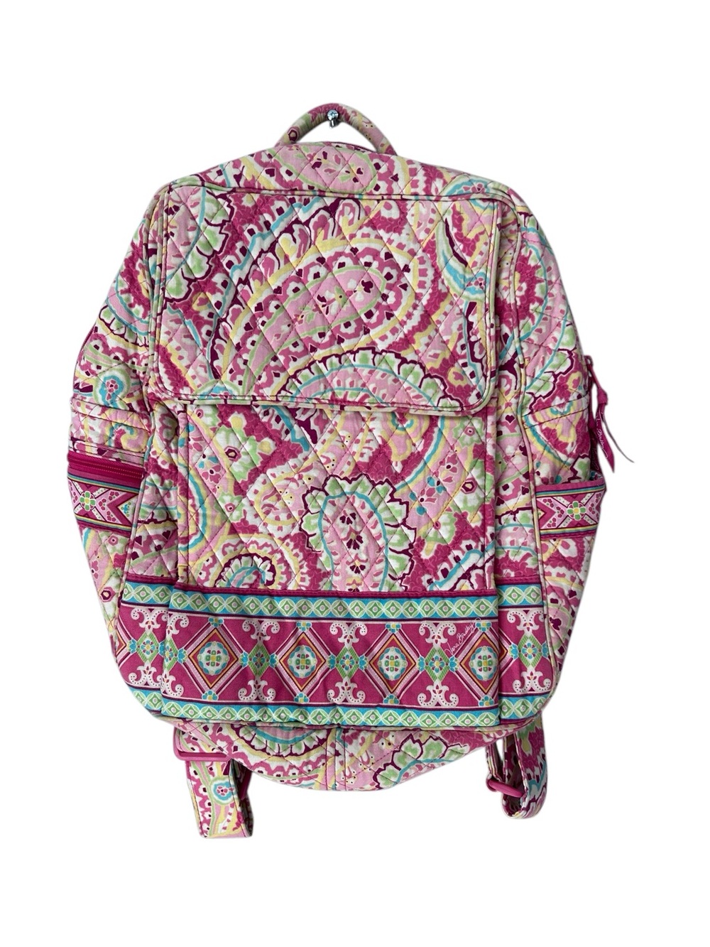 Vera Bradley Retired Capri Melon Large Backpack Paisley Pink Quilted